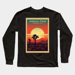 Joshua Tree National Park Vintage Travel Poster Long Sleeve T-Shirt